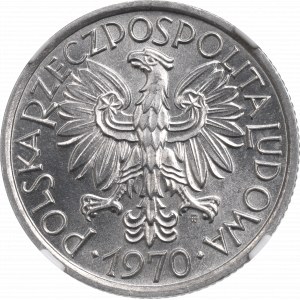 Polská lidová republika, 2 zloté 1970 Berry - NGC MS65