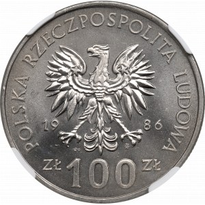 People's Republic of Poland, 100 gold 1986 Lokietek - NGC MS65