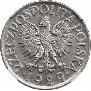 II RP, 1 złoty 1929 - NGC MS62