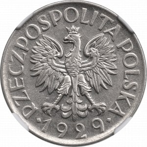 II RP, 1 zloty 1929 - NGC MS62