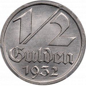 Wolne Miasto Gdańsk, 1/2 guldena 1932 - PCGS MS64