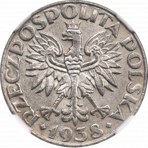 II Republic of Poland, 50 groschen 1938 - NGC MS63