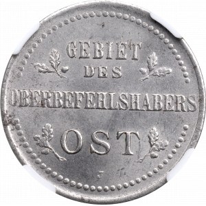 Ober-Ost, 3 Kopeken 1916 J, Hamburg - NGC MS61