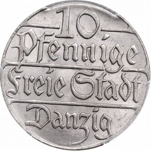 Freie Stadt Danzig, 10 fenig 1923 - PCGS MS64
