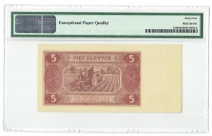 PRL, 5 Zloty 1948 BH - PMG 64 EPQ