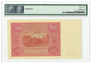 PRL, 100 zloty 1946 Mz - rare série de remplacement PMG 53