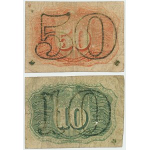 USA, serie di 10 e 50 centesimi 1863