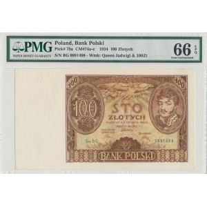 II RP, 100 zloty 1934 BG. - PMG 66EPQ