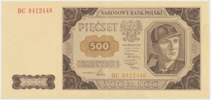 République populaire de Pologne, 500 zlotys 1948 BC