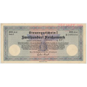 Allemagne, Certificat fiscal 200 marks 1940