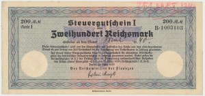 Nemecko, daňové osvedčenie 200 mariek 1940