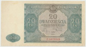 People's Republic of Poland, 20 gold 1946 D