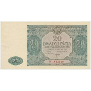 People's Republic of Poland, 20 gold 1946 D