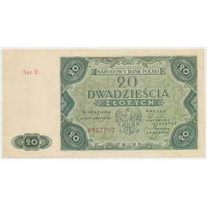 Polská lidová republika, 20 zlotých 1947 D