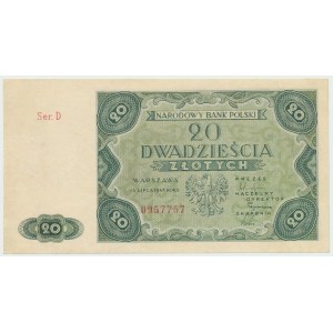 Poľská ľudová republika, 20 zlotých 1947 D