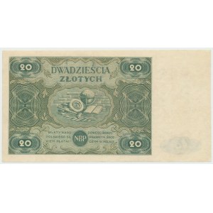 République populaire de Pologne, 20 zlotys 1947 D