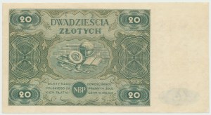 Polská lidová republika, 20 zlotých 1947 D