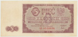 PRL, 5 złotych 1948 AA