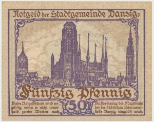 Gdansk, 50 fenig 1919