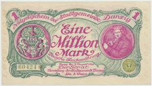 Gdansk, 1 milión mariek 1923 s počtom 5 číslic