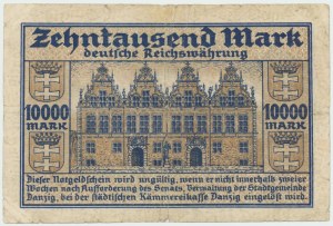 Gdaňsk, 10 000 marek 1923 - vzácné