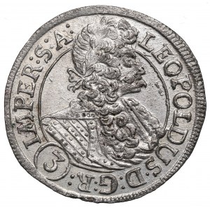 Čechy pod vládou Habsburgovcov, Leopold, 3 krajcary 1696, Praha
