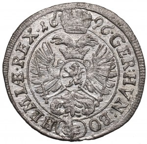 Bohemia under Habsburgs, Leopold, 3 kreuzer 1696, Prague