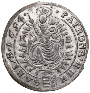 Hongrie, Leopold I, 3 Krajcary 1694 KB, Kremnica