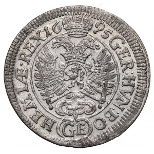 La Bohême sous la domination des Habsbourg, Léopold, 3 krajcars 1695, Prague