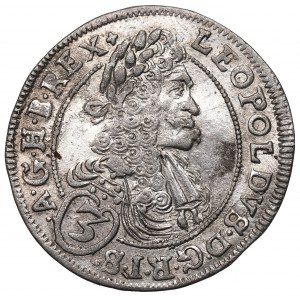 Ungarn, Leopold I., 3 Krajcary 1696, Bratislava