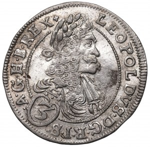 Ungheria, Leopoldo I, 3 Krajcary 1696, Bratislava