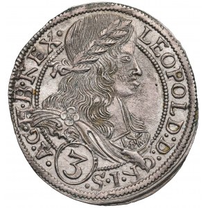 Schlesien, Leopold I, 3 kreuzer 1665, Glatz