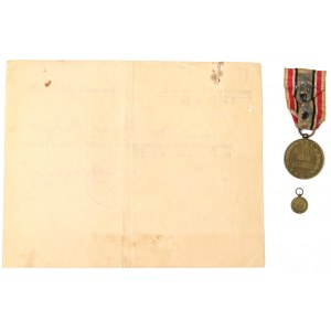 II RP, Medaille Polen für seinen Verteidiger - für den Krieg 1918-1921, verliehen von der Bürgergarde Lublin