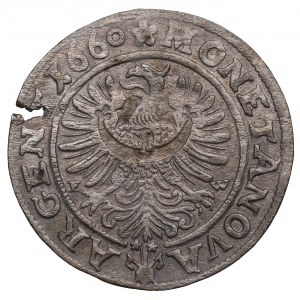 Slesia, Ducato di Legnicko-Brzesko-Wołowskie, Ludwik Legnicki, 3 krajcary 1660, Legnica