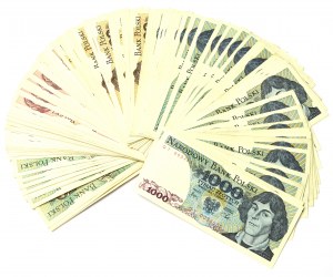 PRL, Set of 20-1,000 zlotys (150 copies)