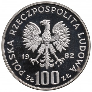 Repubblica Popolare di Polonia, 100 zloty 1982 Protezione dell'ambiente - Cicogna