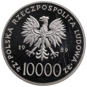 Poľská ľudová republika, 10 000 zlotých 1989 - Ján Pavol II 
