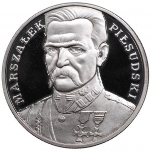 Tretia republika, 100 000 zl 1990, Piłsudski - malý triptych