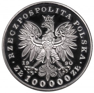 III RP, 100.000 zlotych 1990, Pilsudski