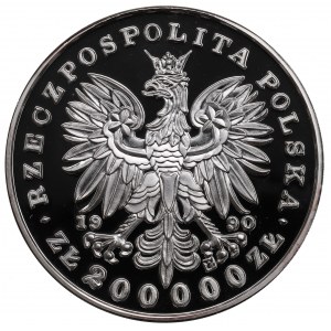 Třetí republika, 200 000 PLN 1990 Pilsudski Velký triptych