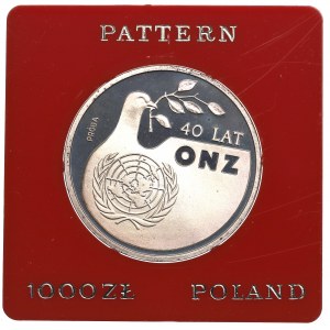 Polská lidová republika, 1 000 zlotých 1985 OSN - Zkušební stříbro