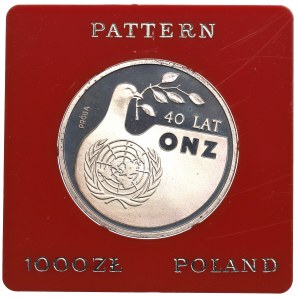 Polská lidová republika, 1 000 zlotých 1985 OSN - Zkušební stříbro