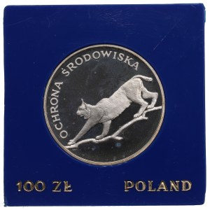 Polská lidová republika, 100 zlotých 1979 Ochrana životního prostředí - Lynx