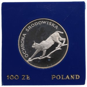 People's Republic of Poland, 100 zloty 1979 Environmental Protection - Lynx