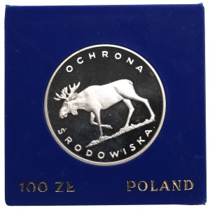 Repubblica Popolare di Polonia, 100 zloty 1978 Protezione dell'ambiente - Alce
