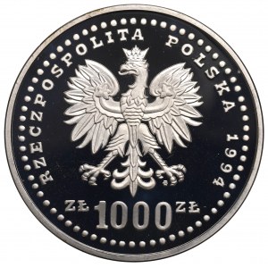 III RP, 1.000 złotych 1994 XV Pucha Świata