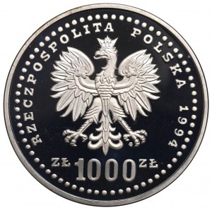 III RP, 1.000 złotych 1994 XV Pucha Świata