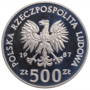 PRL, 500 zlotých 1987 - Kazimír III Veľký