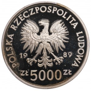 Poľská ľudová republika, 5 000 zl 1989 - Władysław II Jagiełło