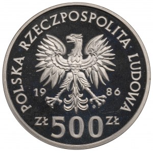 People's Republic of Poland, 500 zloty 1986 - Władysław I the Elbow High.